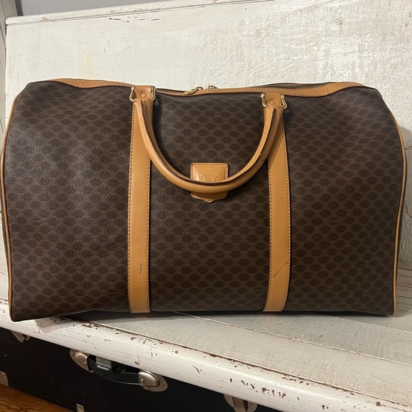 Celine Macadam coated canvas Boston